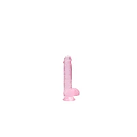 Pink Realistic Suction Cup Dildo with Balls