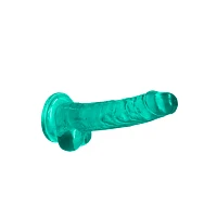 Turquoise Realistic Suction Cup Dildo - 7.5 Inch