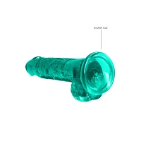 Turquoise Realistic Suction Cup Dildo - 7.5 Inch