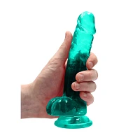 Turquoise Realistic Suction Cup Dildo - 7.5 Inch