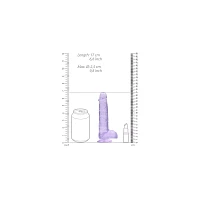 Purple Realistic Suction Cup Dildo - 6.7 Inch