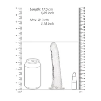Crystal Clear Slim Realistic Suction Cup Dildo - 6 Inch