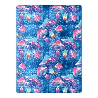 Cosmic Mushrooms Fleece Blanket
