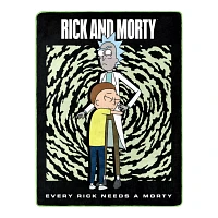 Rick and Morty Hug Fleece Blanket