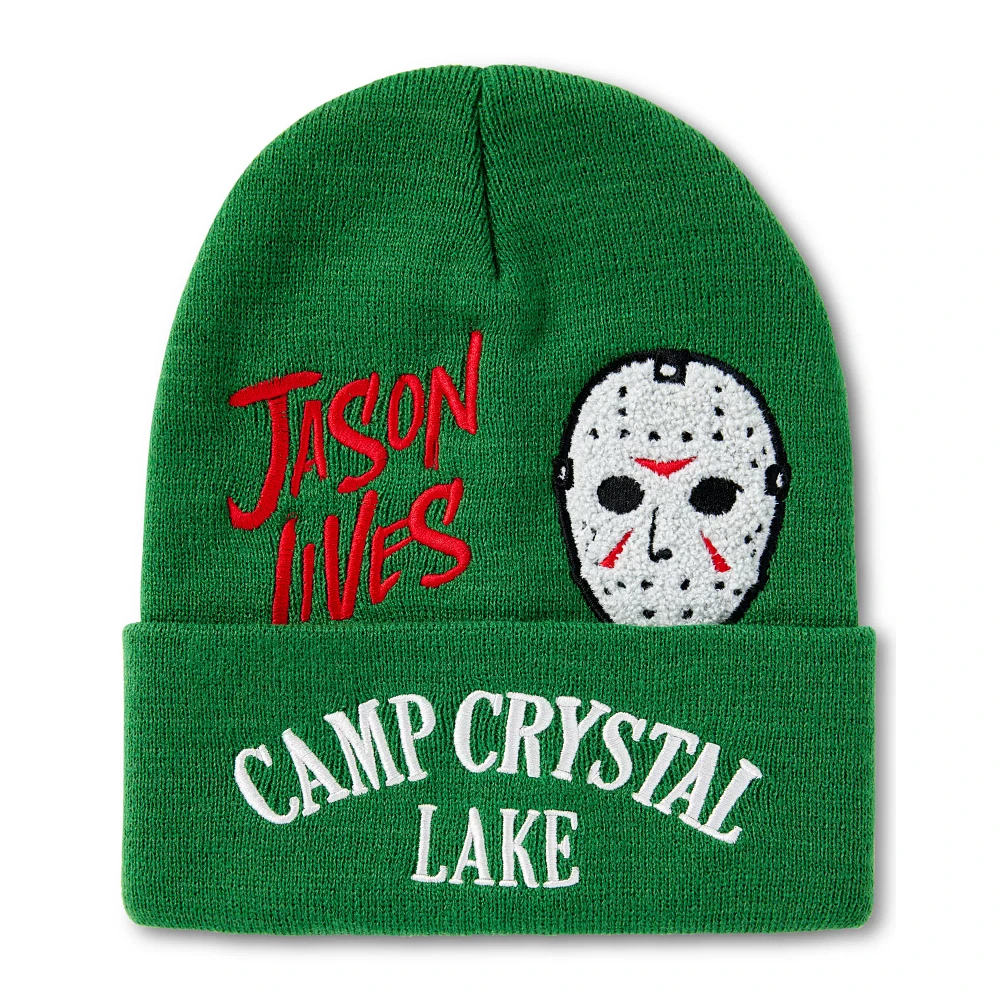 Jason Voorhees Mask Camp Crystal Lake Cuff Beanie Hat - Friday the 13th