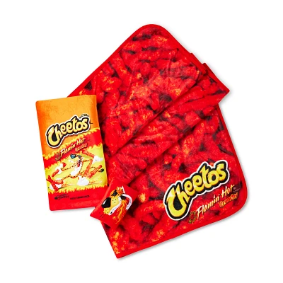 Flamin' Hot Cheetos Fleece Blanket and Plush Set