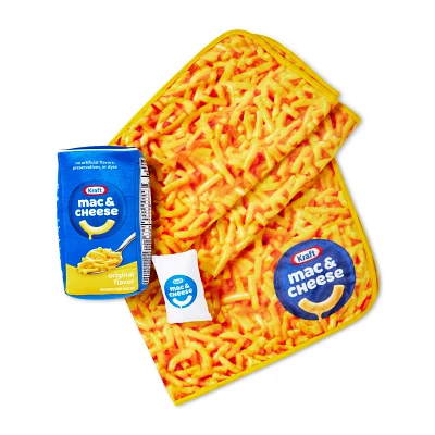 Kraft Mac & Cheese Fleece Blanket and Plush Set