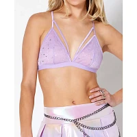 Purple Sparkle Strappy Bralette