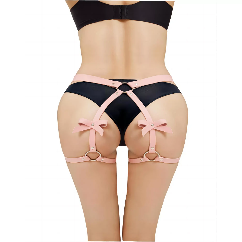 Light Pink Adjustable Garter with Bows
