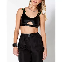3D Weed Leaf Strappy Bra