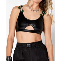 3D Weed Leaf Strappy Bra