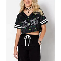 Stoned Weed Leaf Cropped Jersey