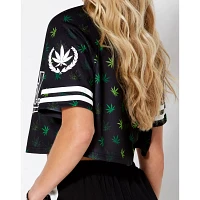 Stoned Weed Leaf Cropped Jersey
