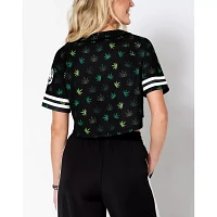 Stoned Weed Leaf Cropped Jersey