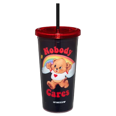 Nobody Cares Cup with Straw 16 oz. - Untamedego