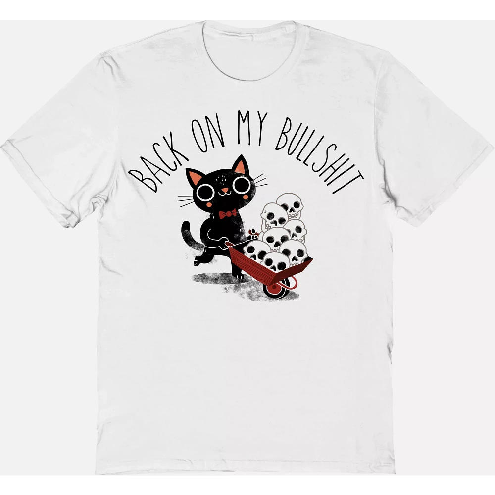Back on My Bullshit Cat T Shirt - DinoMike