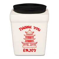 White Take Out Box Molded Stash Jar
