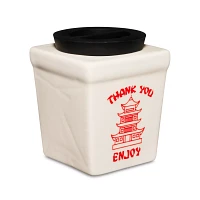 White Take Out Box Molded Stash Jar