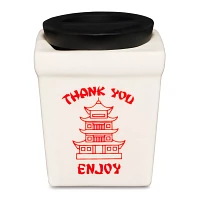 White Take Out Box Molded Stash Jar
