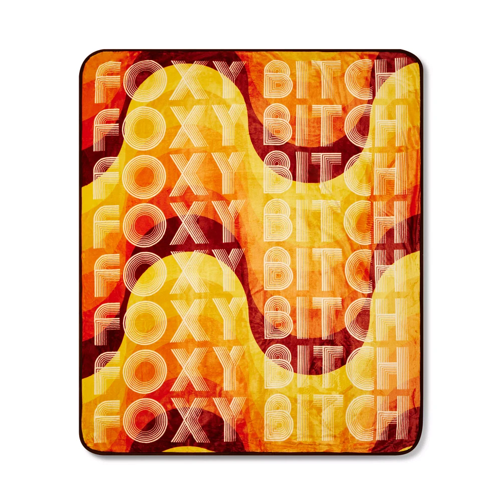 Foxy Bitch Reversible Fleece Blanket