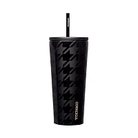 Houndstooth Insulated Cup with Straw - 24 oz.