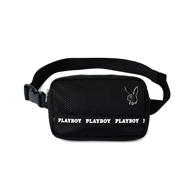 Black Playboy Jersey Mesh Sling Bag