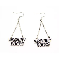Silvertone Virginity Rocks Dangle Earrings - Danny Duncan