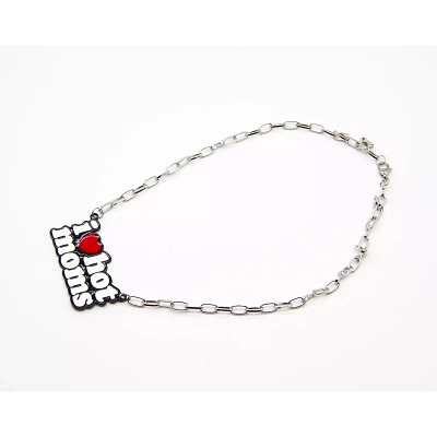Silvertone I Heart Hot Moms Chain Necklace - Danny Duncan