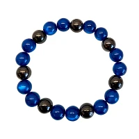 Gray and Blue Beaded Long Distance Bracelets