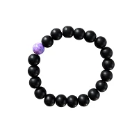Black and Purple Beaded Long Distance Bracelets