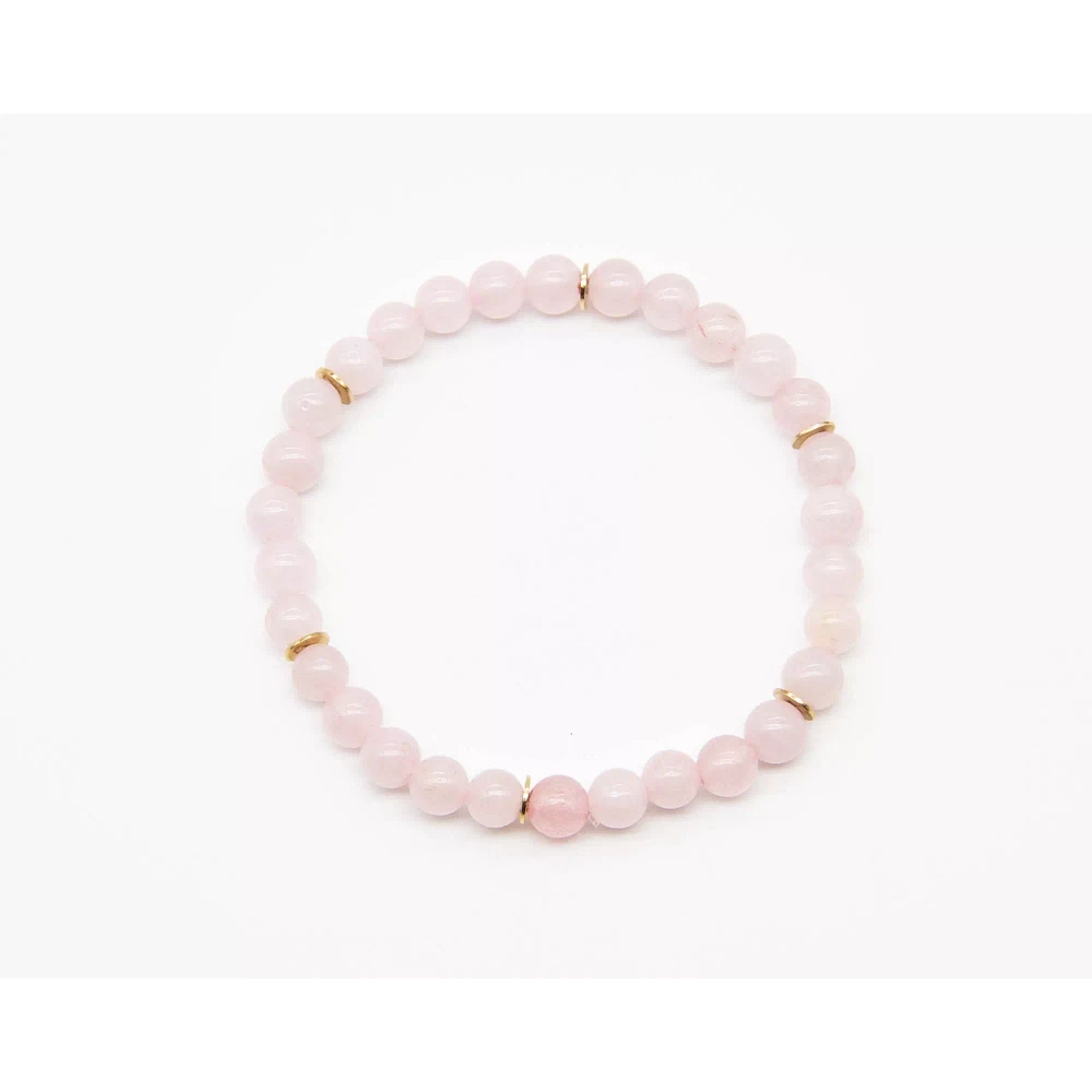 Rose Quartz Semi-Precious Stone Beaded Bracelet