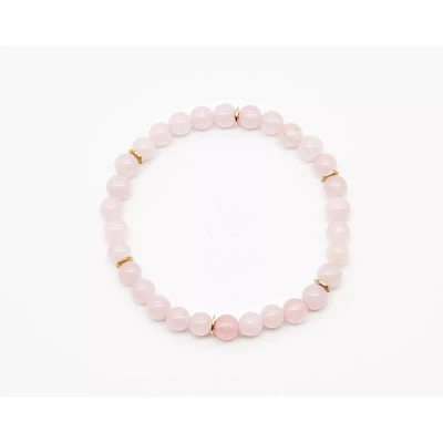 Rose Quartz Semi-Precious Stone Beaded Bracelet