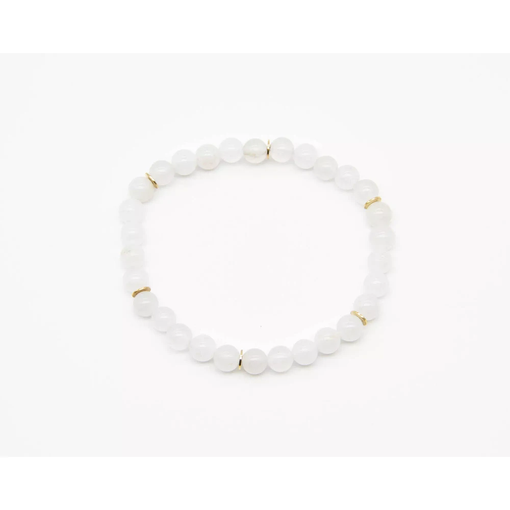Moonstone Semi-Precious Stone Beaded Bracelet