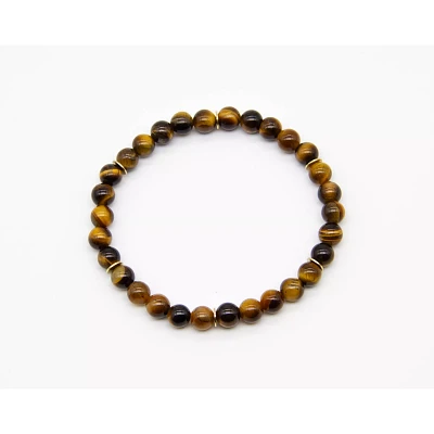 Tiger's Eye Semi-Precious Stone Beaded Bracelet
