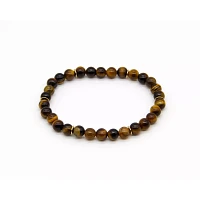 Tiger's Eye Semi-Precious Stone Beaded Bracelet
