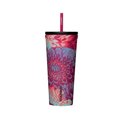 Floral Cup with Straw - 24 oz.