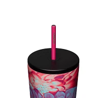 Floral Cup with Straw - 24 oz.