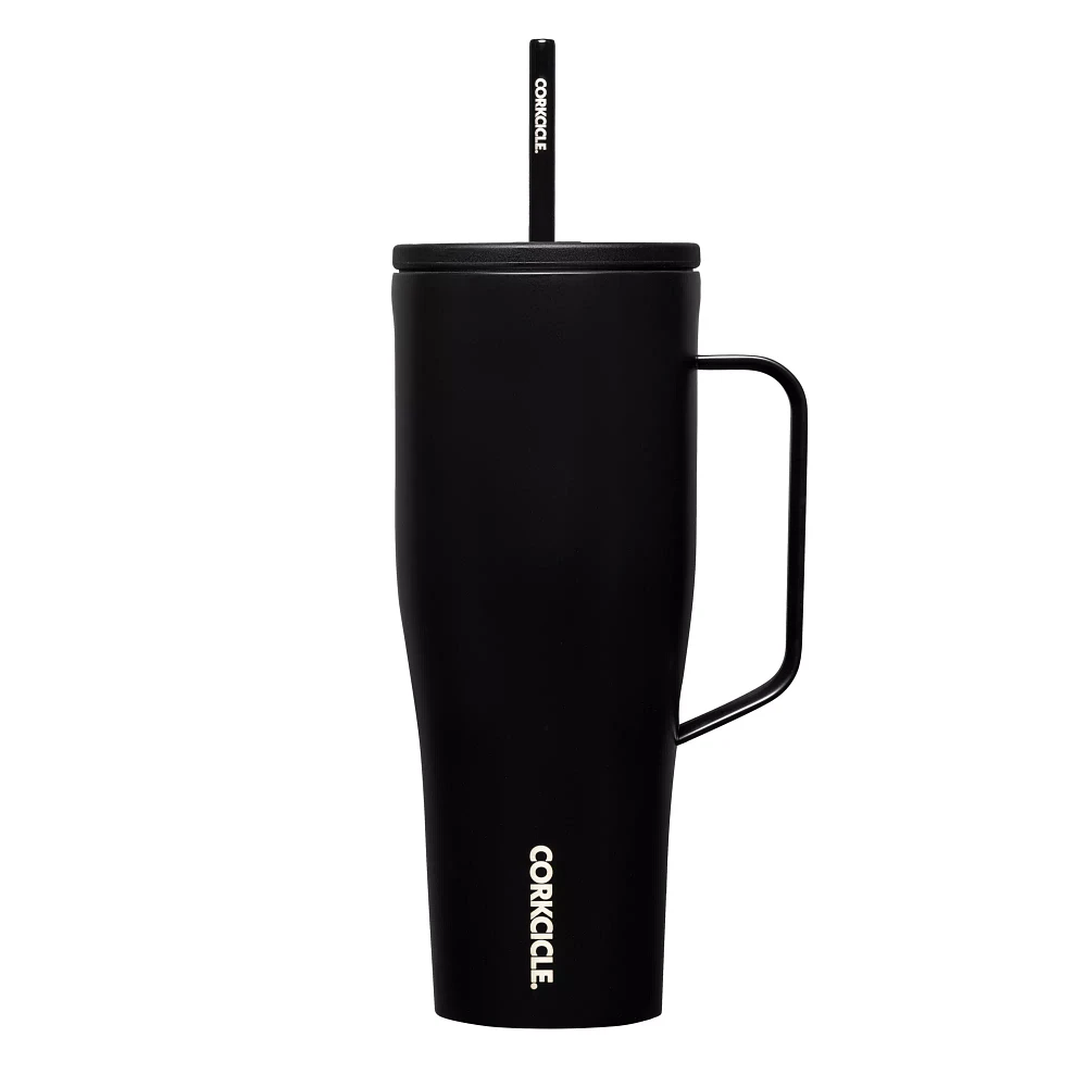 Matte Black Cup with Straw - 30 oz.
