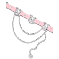 Pink Playboy Heart Chain Belt