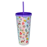 Silly Pattern Cup with Straw - 22 oz.