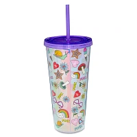 Silly Pattern Cup with Straw - 22 oz.