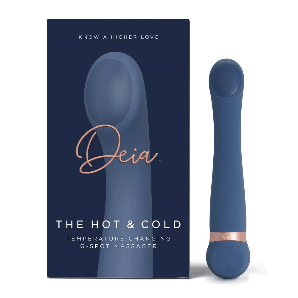 10-Function Hot and Cold Temperature Changing Rechargeable Waterproof G-Spot Massager - 8.5 Inch