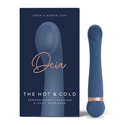 10-Function Hot and Cold Temperature Changing Rechargeable Waterproof G-Spot Massager - 8.5 Inch