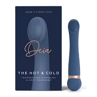 10-Function Hot and Cold Temperature Changing Rechargeable Waterproof G-Spot Massager - 8.5 Inch