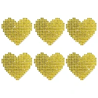 Multi-Pack Gold Crystal Heart Nipple Pasties - 6 Pack
