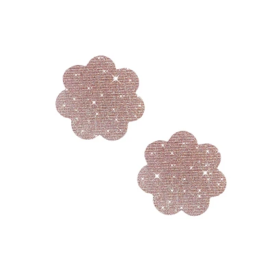 Nude Glitter Flower Petal Nipple Pasties