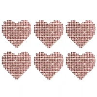 Multi-Pack Pink Crystal Heart Nipple Pasties - 6 Pack