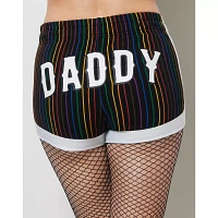 Rainbow Pride Pinstripe Daddy Shorts