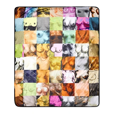 Boobs Collage Fleece Blanket