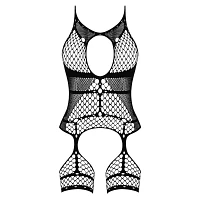 Strappy Cutout Merry Widow with Thigh Cuffs